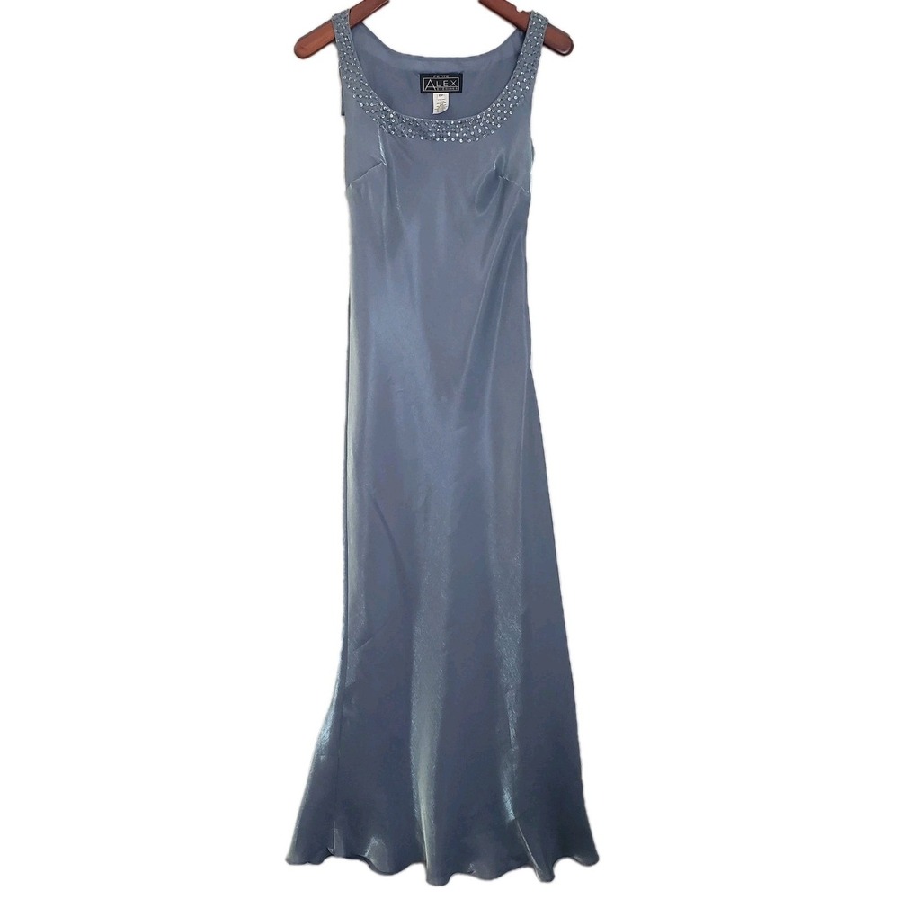 VTG Alex‎ Evenings Y2K Blue Gown NWOT Romantic Fairycore Sz 10 or 10P (read)